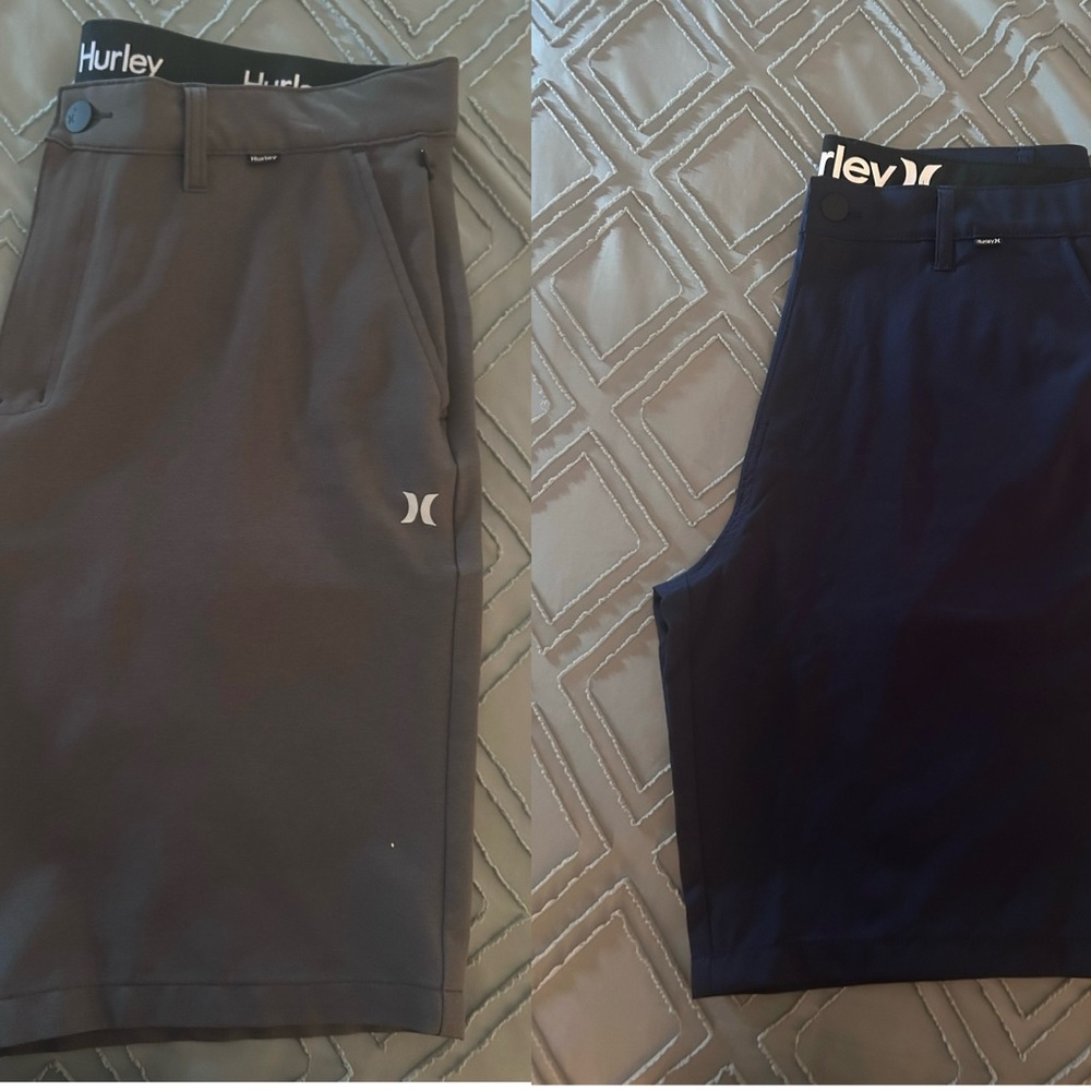 Hurley Men's Shorts in Charcoal and Midnight Blue